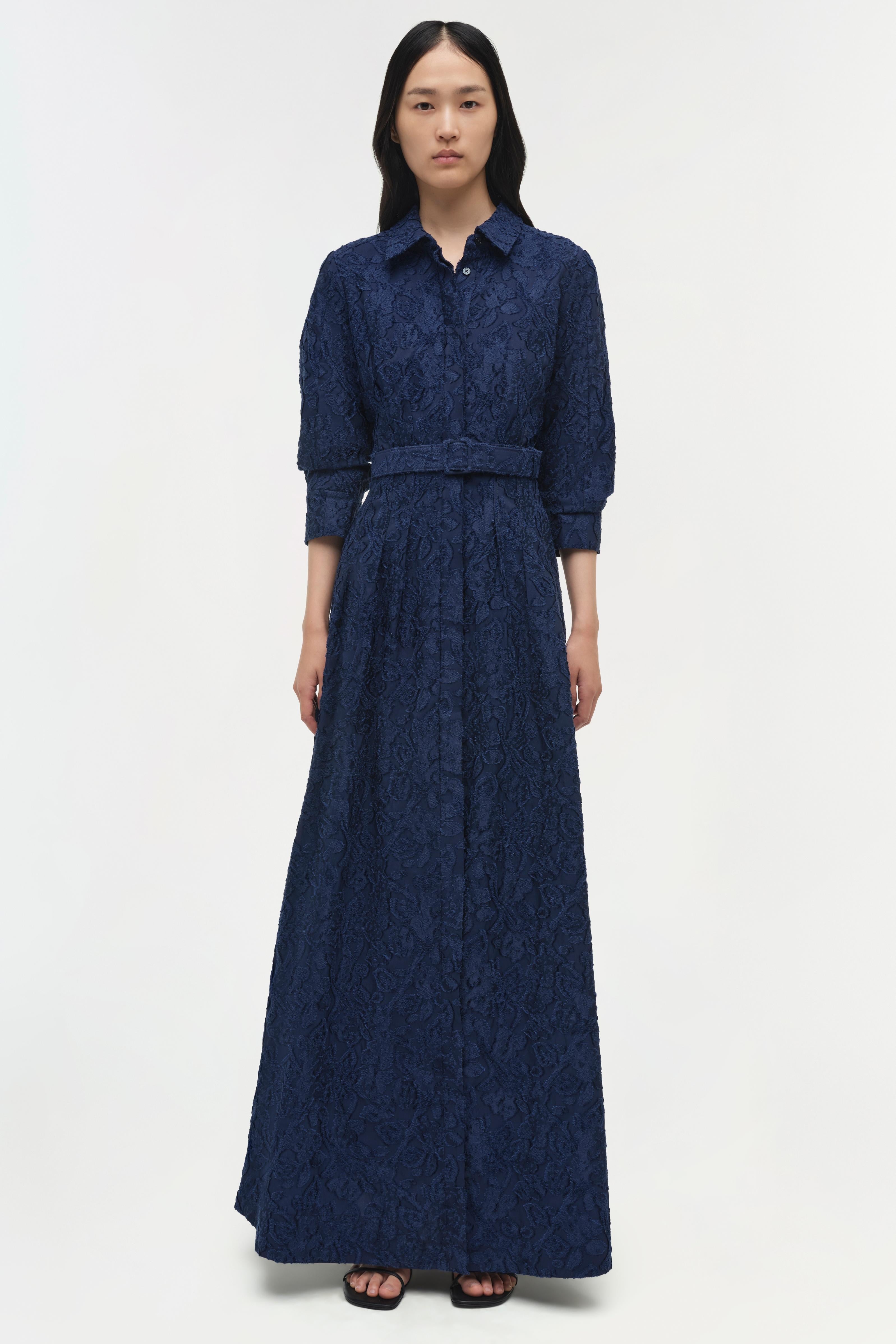 Courtney l/s belted gown
