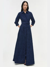 Courtney l/s belted gown
