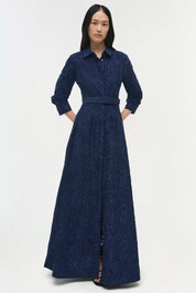 Courtney l/s belted gown
