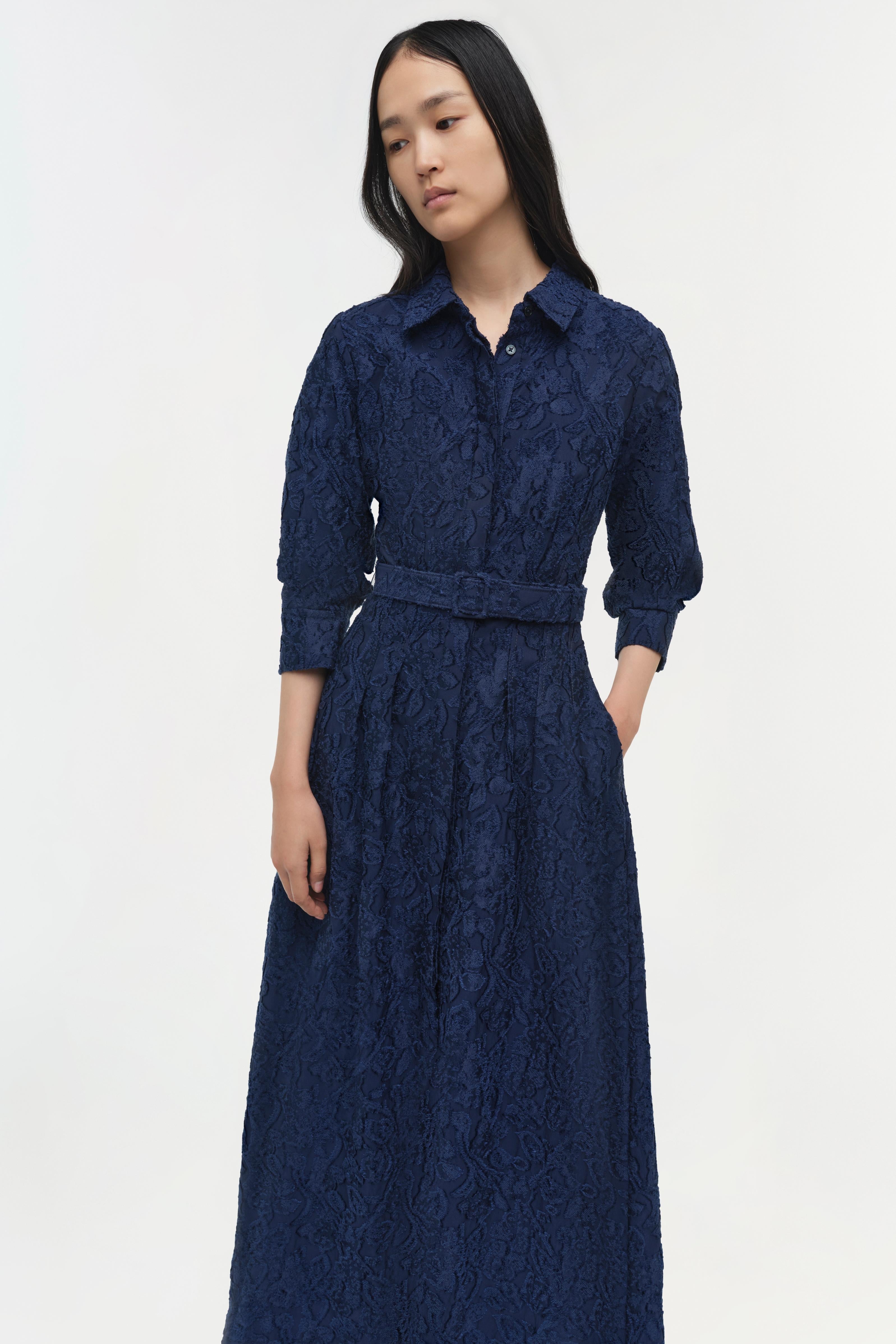 Courtney l/s belted gown