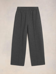 Ami pleated trousers pleated trousers in bonded wool viscose canvas.