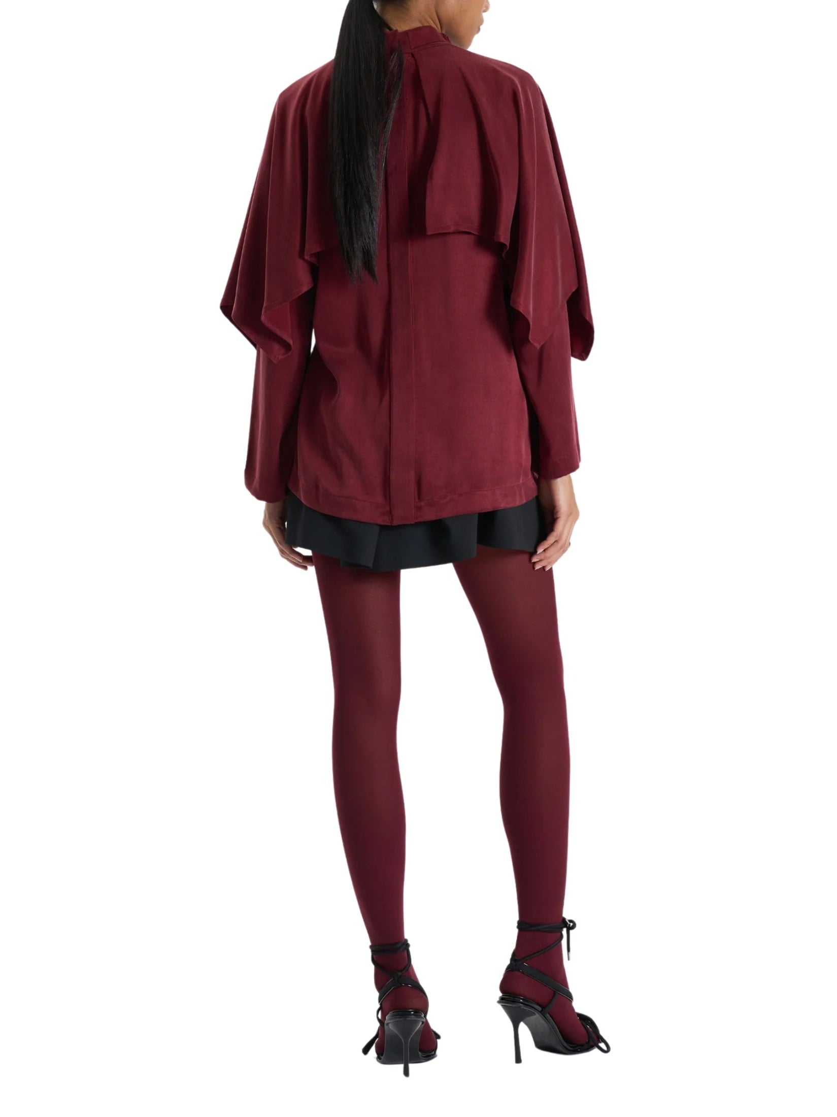 Red flowing loose blouse