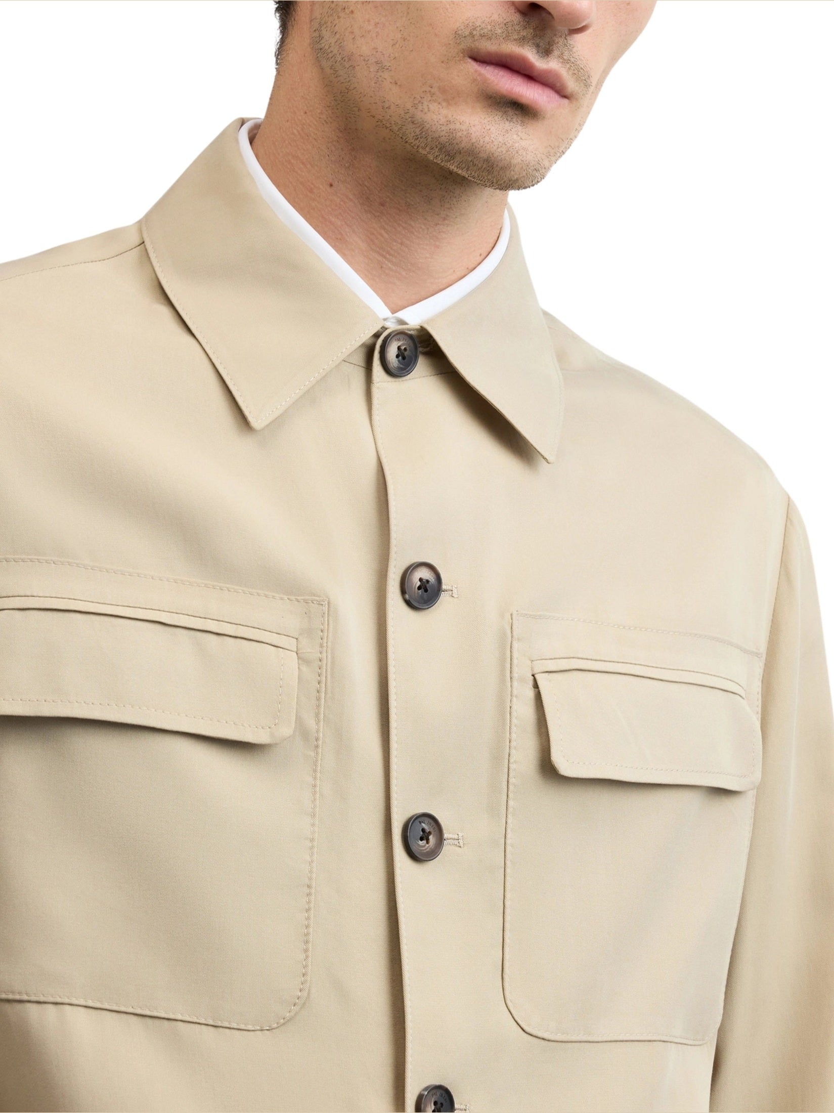 Light brown jersey sport shirt