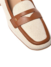 Loafer nappa & canvas tan & beige