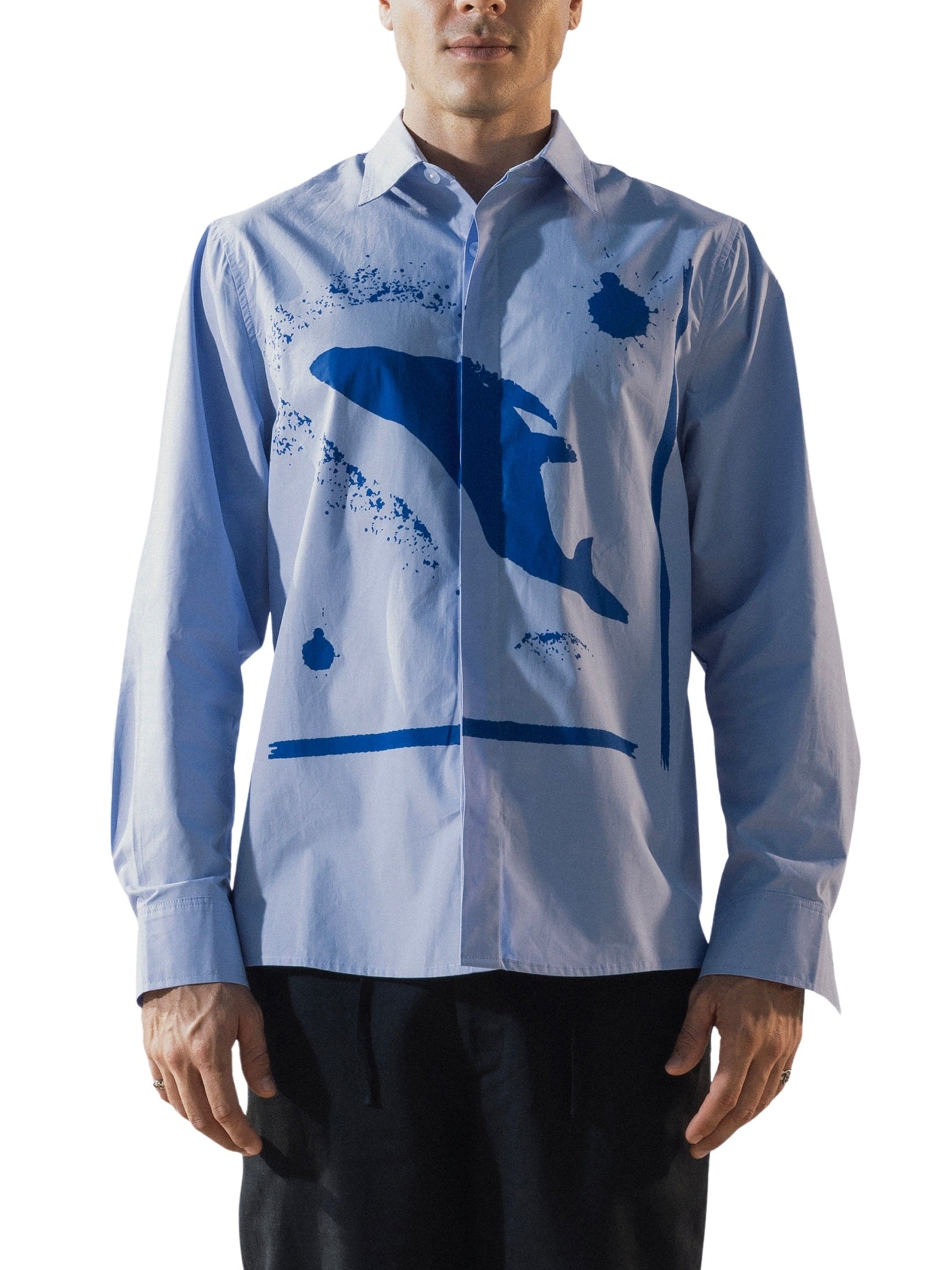 Blue dolphin cotton shirt