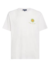 DINIS LINEN BLEND CLUBE DE PRAIA PRINTED TEE