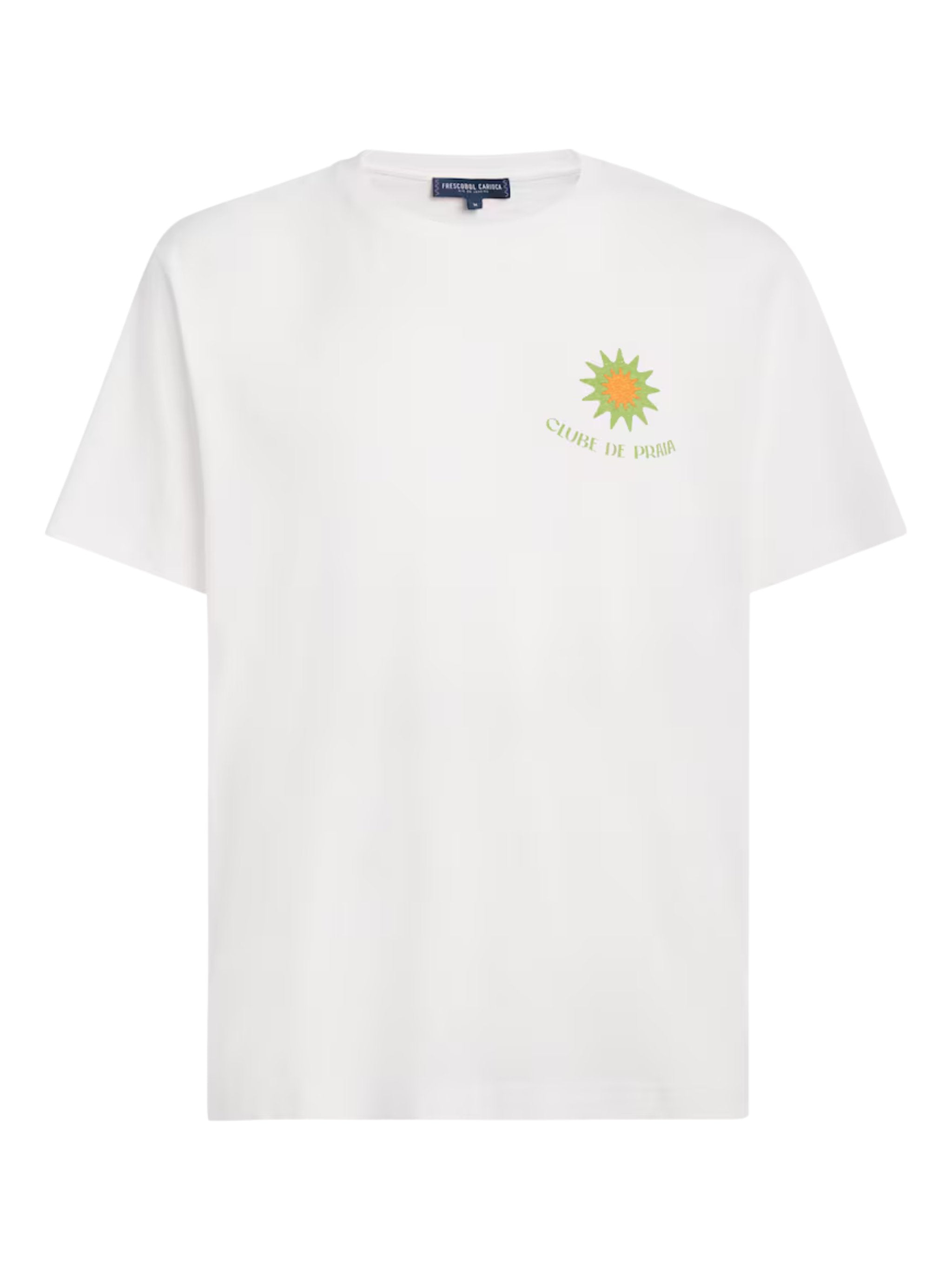 DINIS LINEN BLEND CLUBE DE PRAIA PRINTED TEE