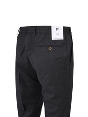 Pantalone slim flat front diagonal pockets elastic waistband with drawstring unfinished b.