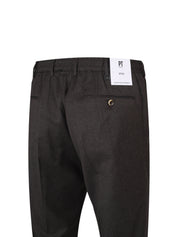 Pantalone slim flat front diagonal pockets elastic waistband with drawstring unfinished b.