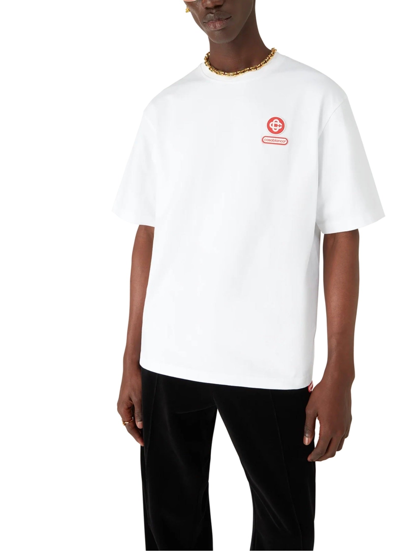 Casablanca logo patch oversized t-shirt