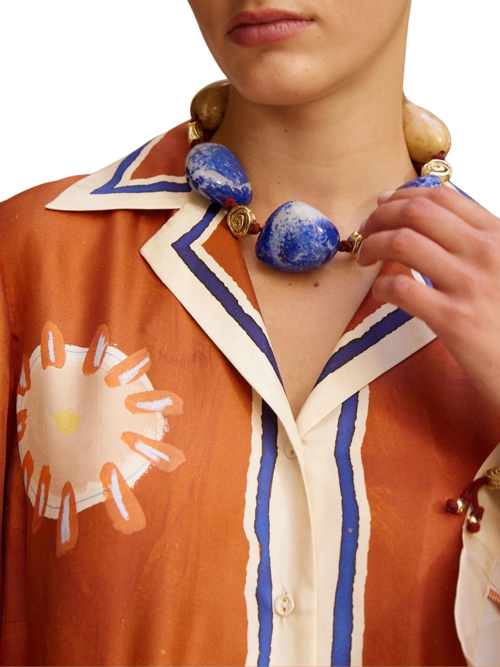 Soleil d'amour silk shirtdress