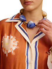 Soleil d'amour silk shirtdress