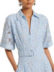 Deanna s/s belted midi dress