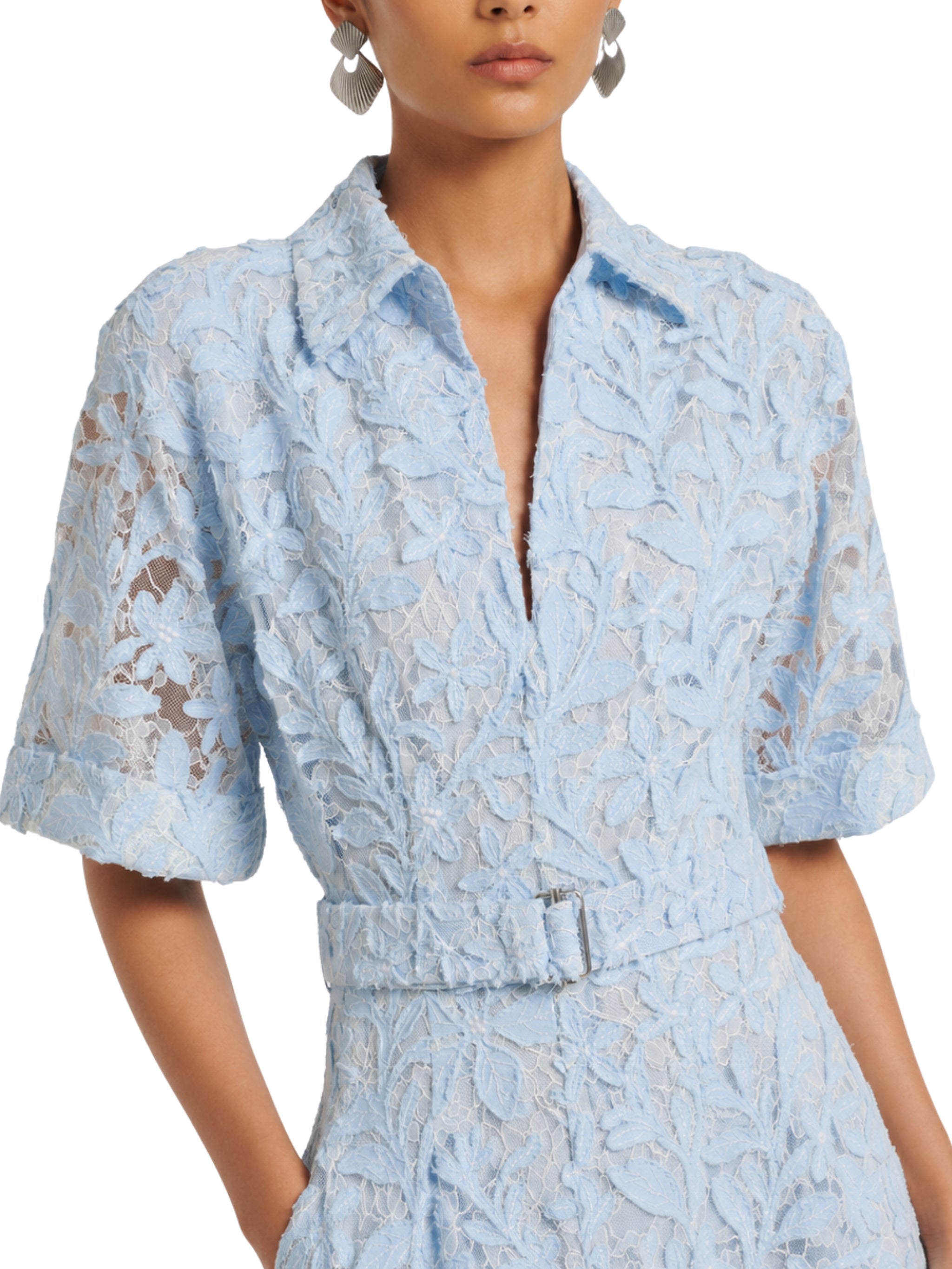 Deanna s/s belted midi dress