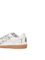 TB.490 RIFE SHIMMER SILVER CREAM LEATHER SNEAKERS