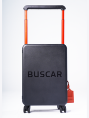 Black cabin bag - hand-painted