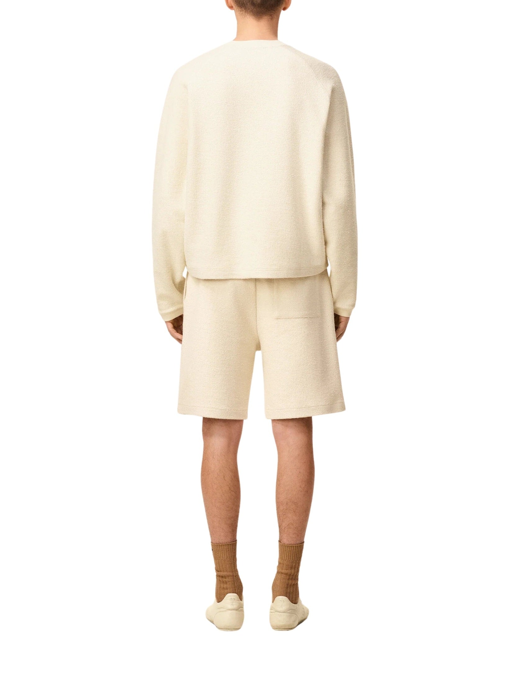 Raglan sleeve crewneck sweatshirt