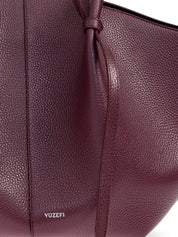 LARGE MOCHI WINE PEBBLE GRAINED LEATHER