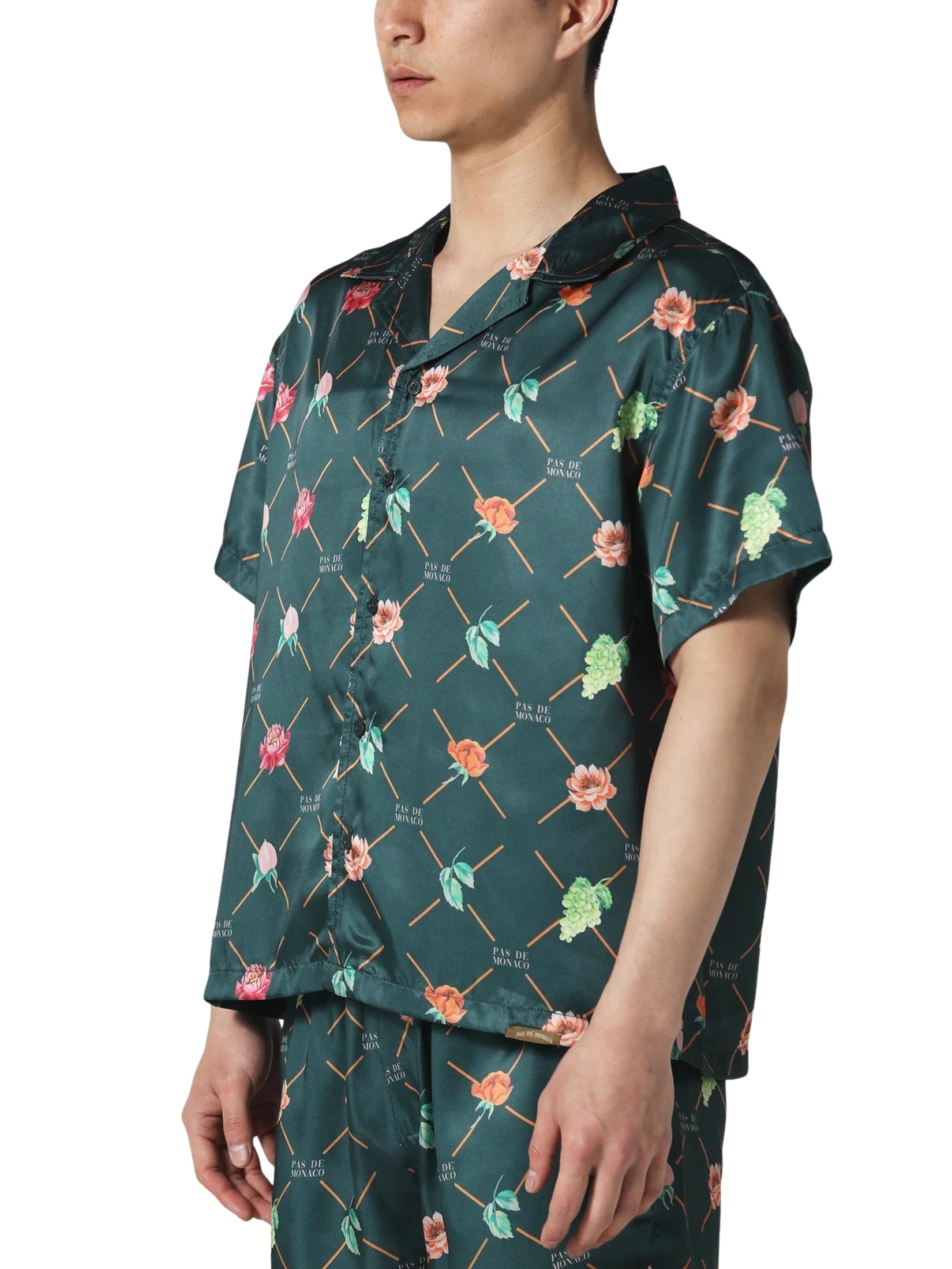 Fruit monogram cuban shirt