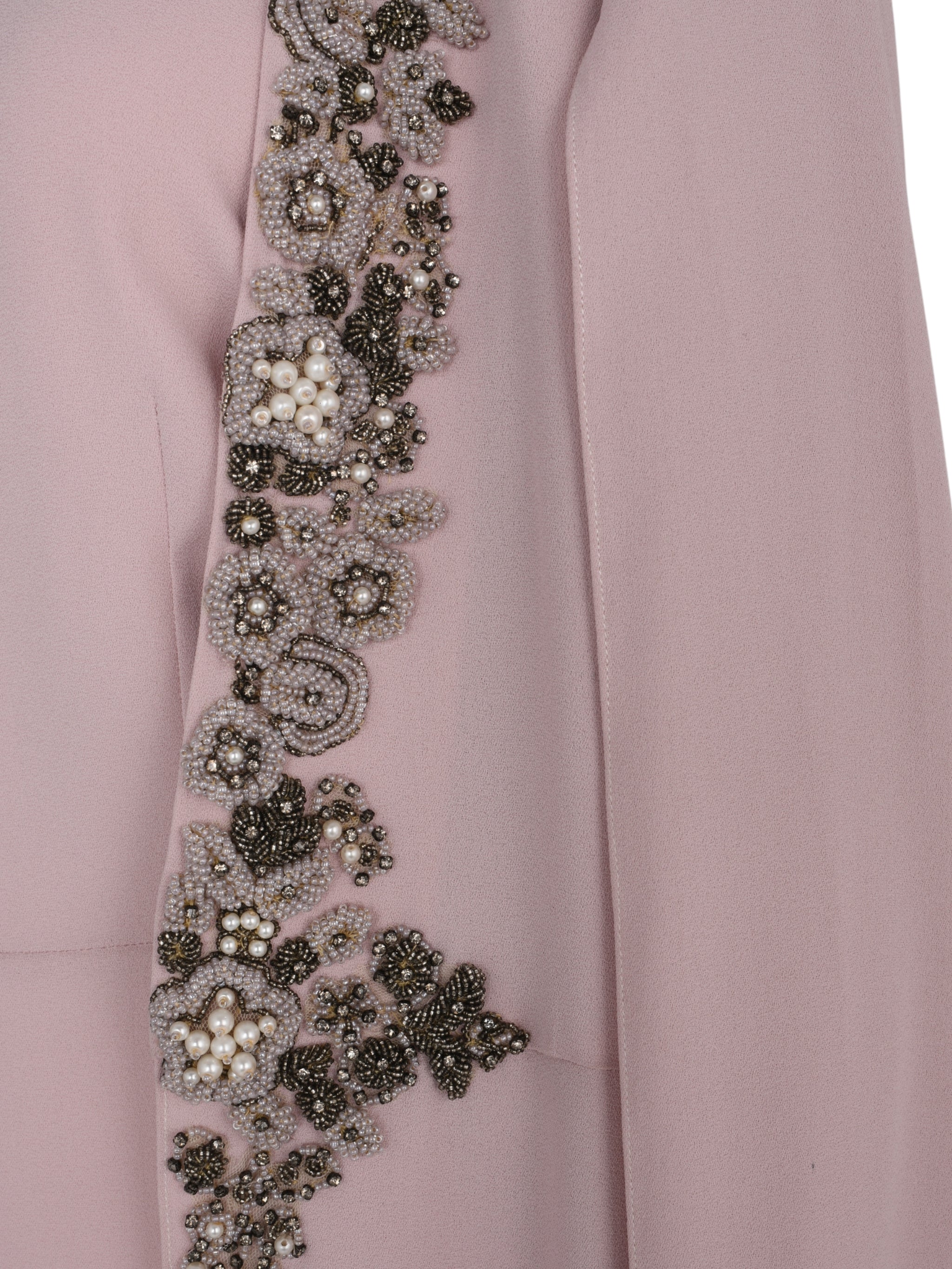 Pink Plain Dress With Cape