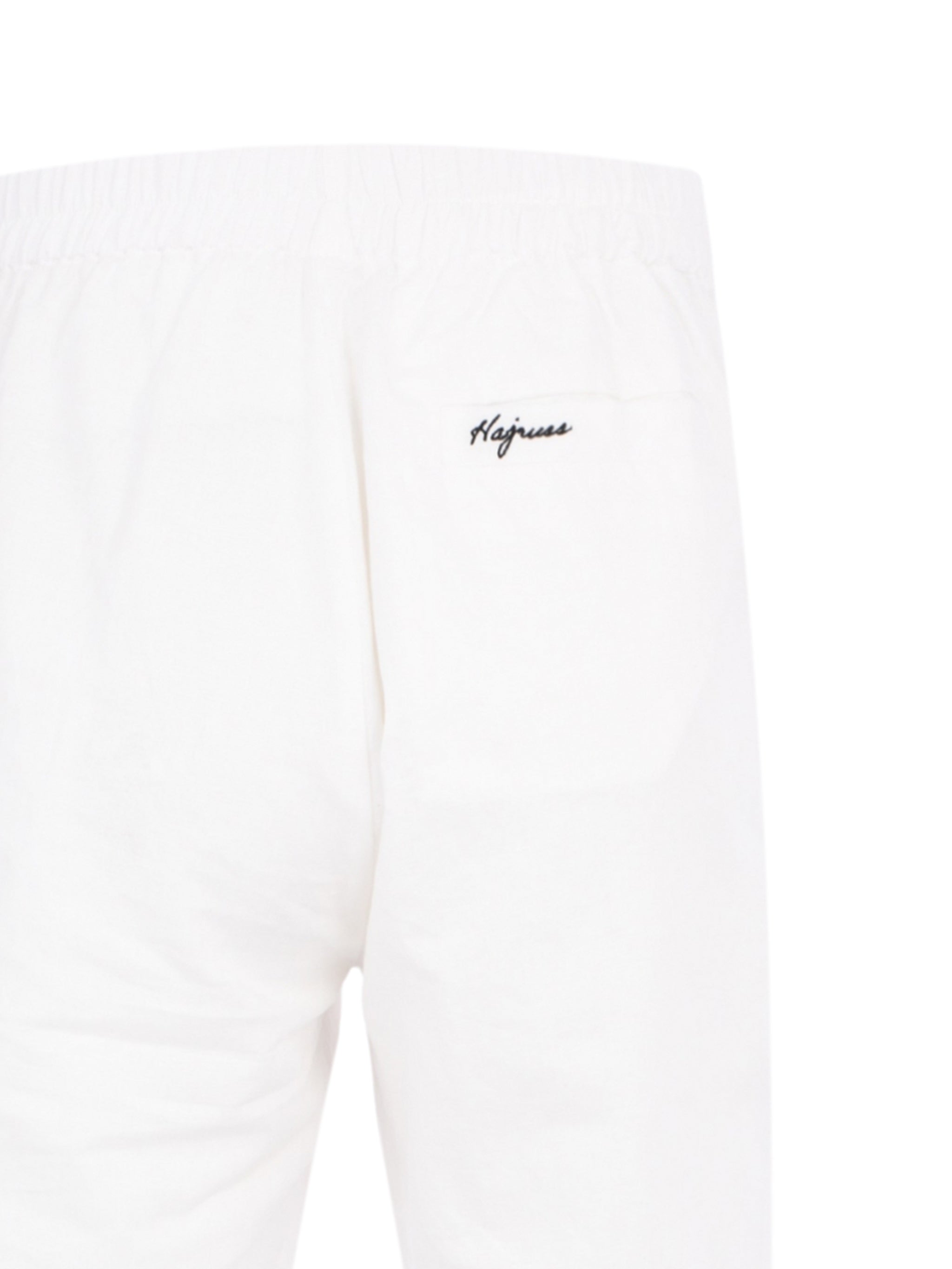 LINEN WHITE PANT (LOGO BACK POCKET)