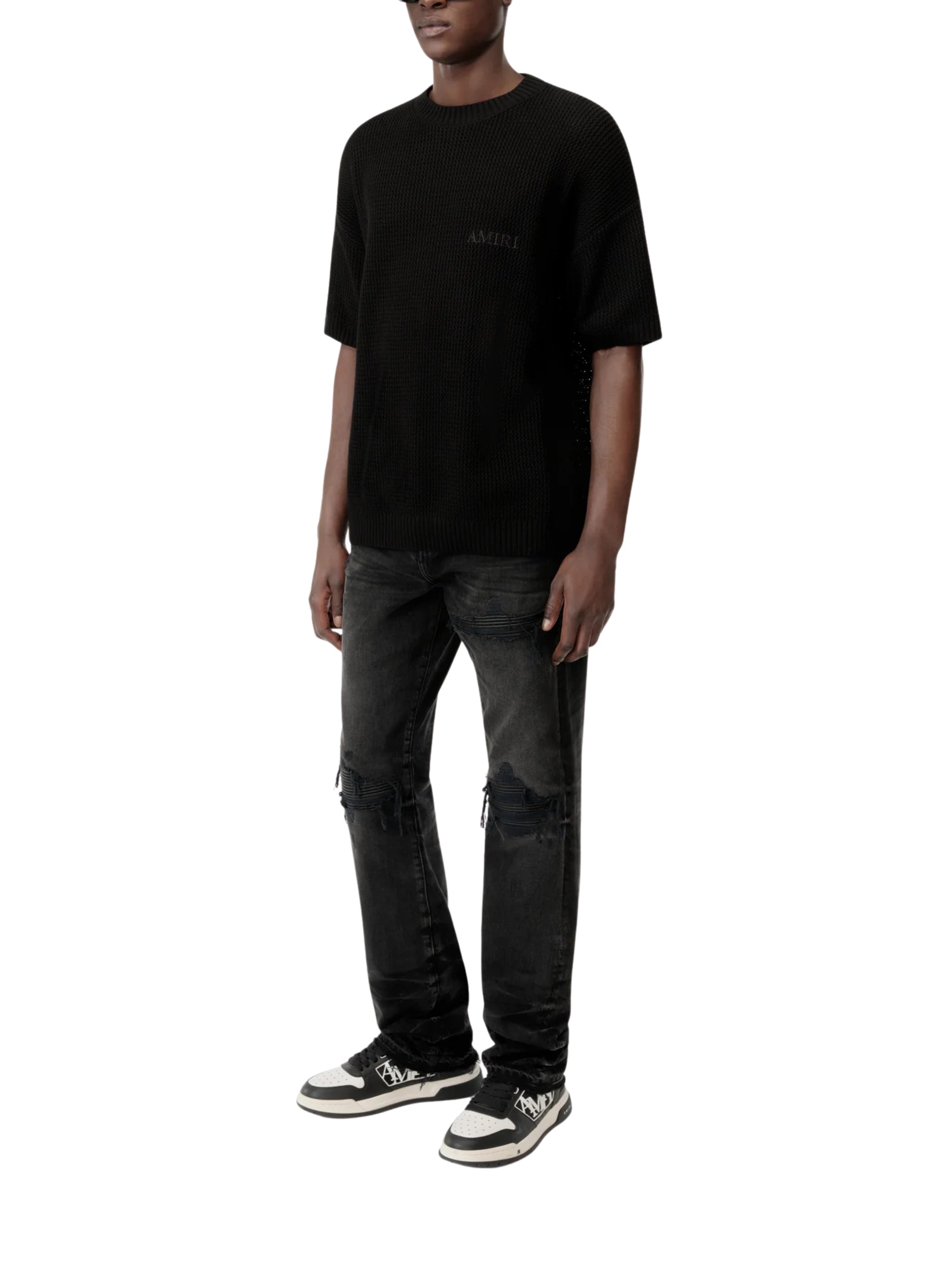 AMIRI CROCHET MESH TSHIRT