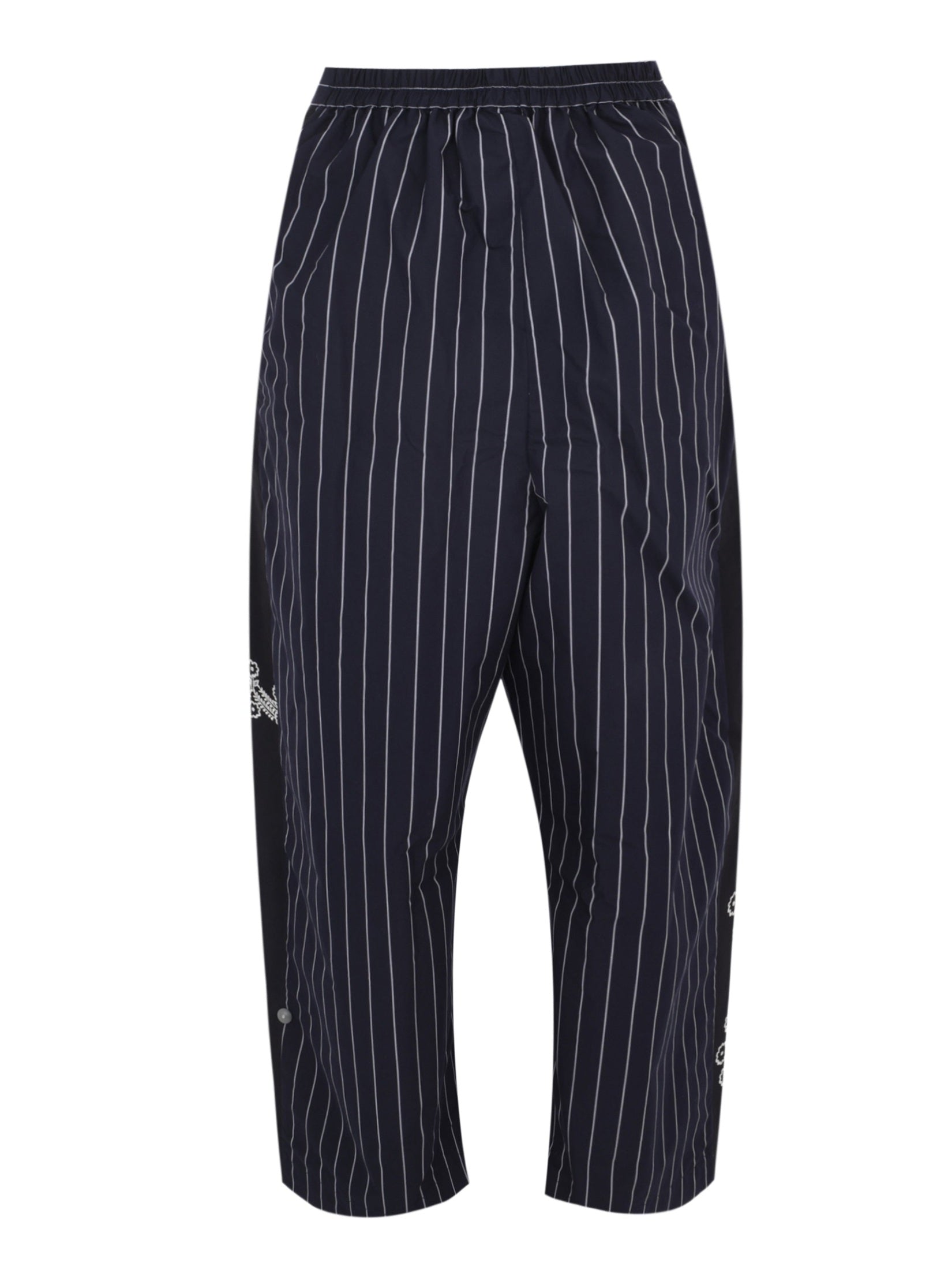 Striped-pattern trousers