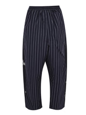 Striped-pattern trousers