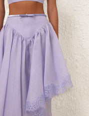 Runway Crush Lace Trim Skirt