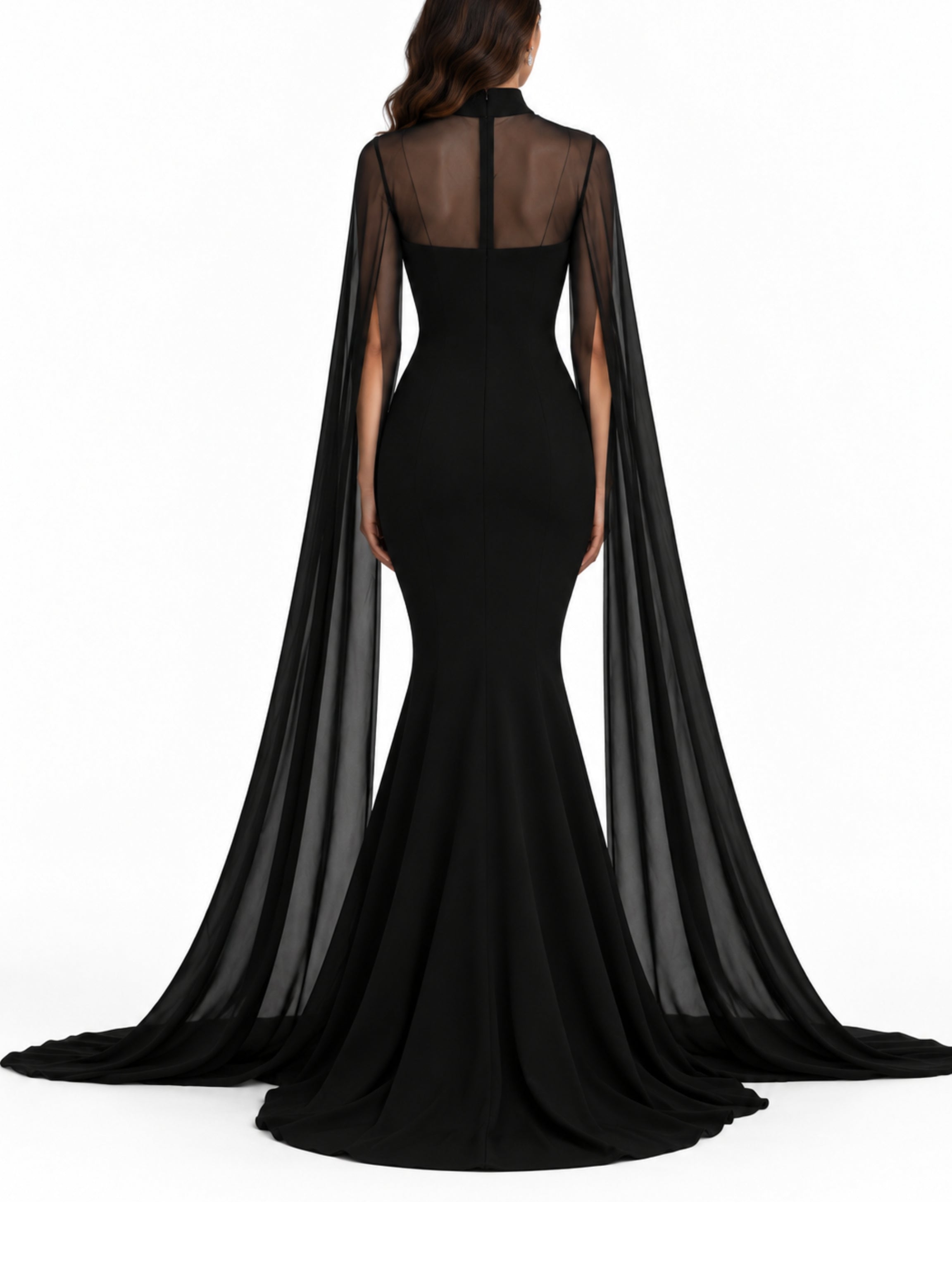 Chiffon & Scuba Maxi Dress