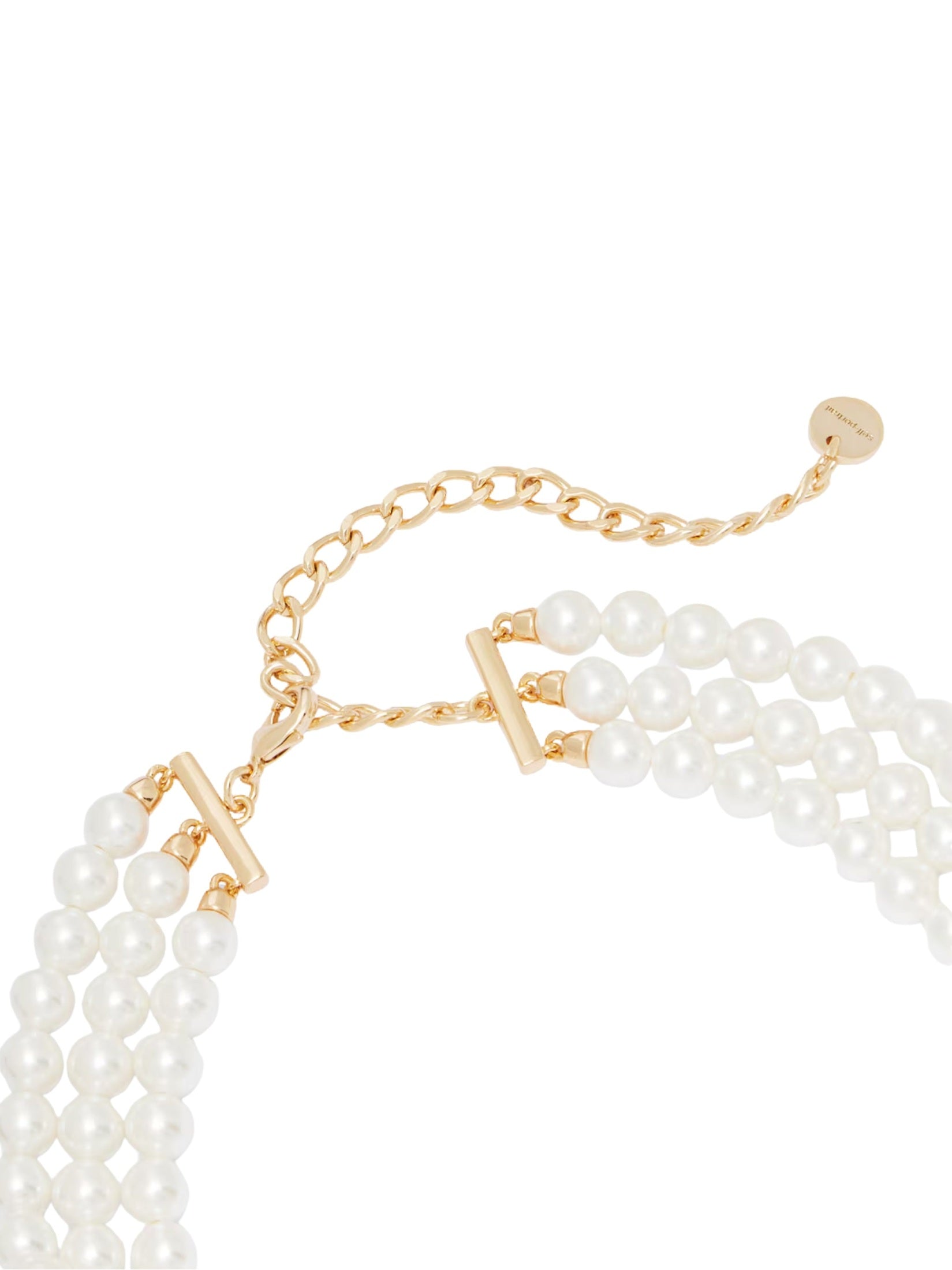 Gold flower pearl choker