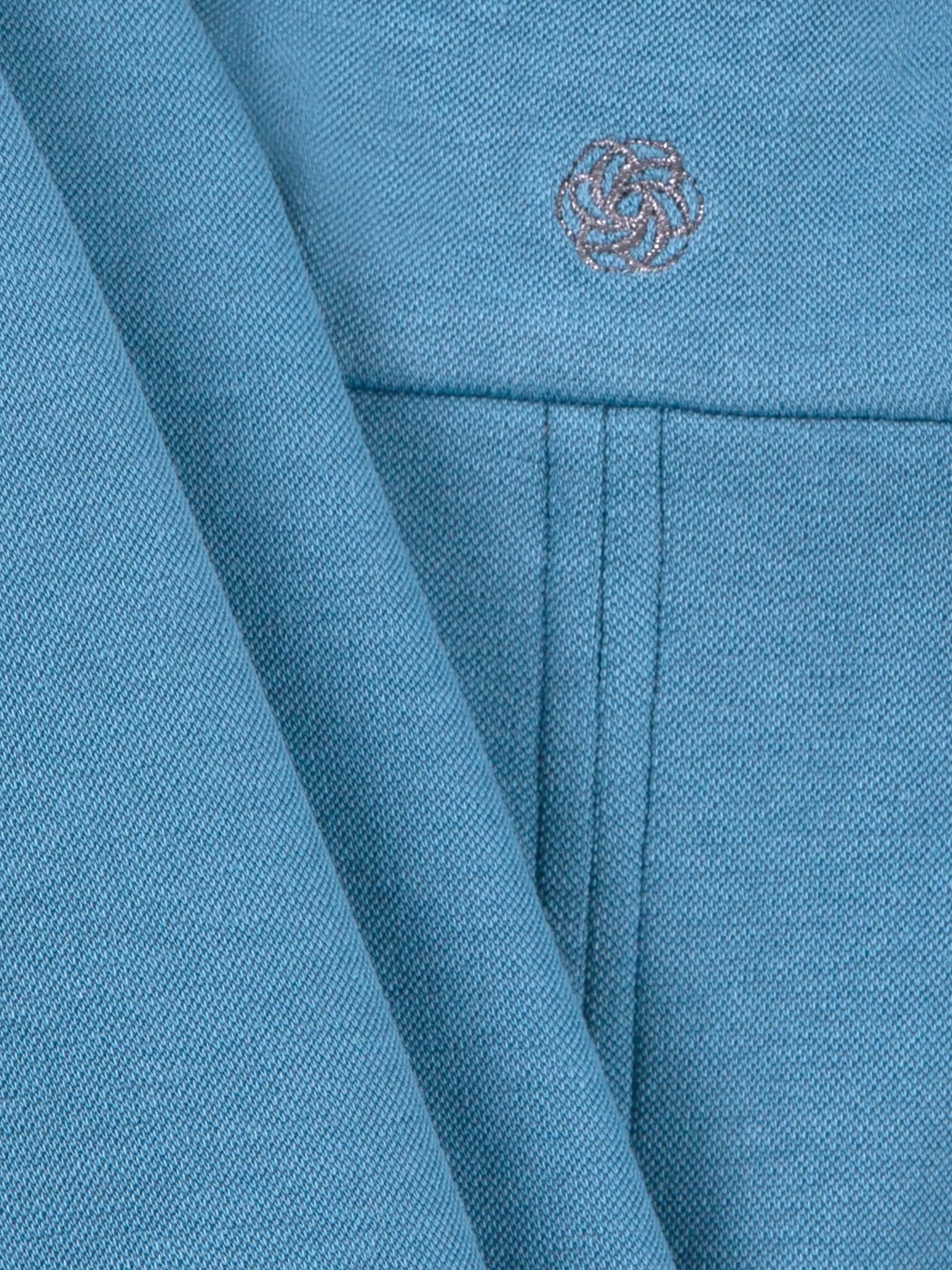 One-piece full length caftan - techno abaya-blue stone