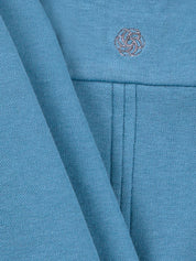 One-piece full length caftan - techno abaya-blue stone