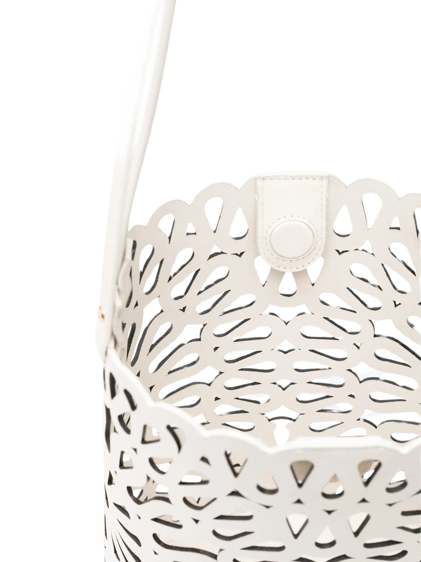 Mccall laser cut leather bucket bag