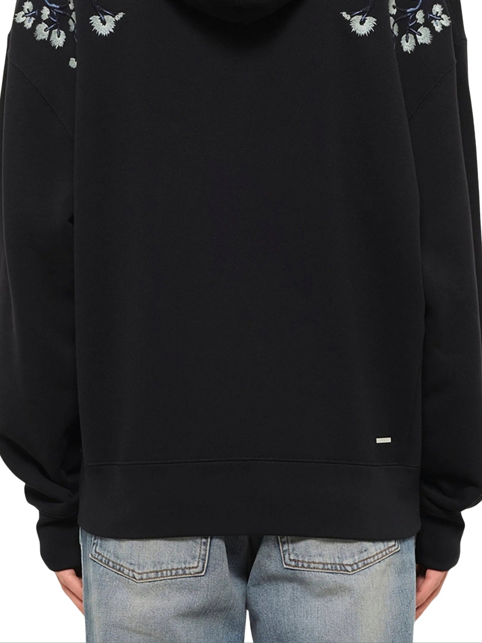 Floral embroidered hoodie