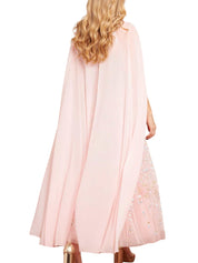 Cressida floral cape ankle gown