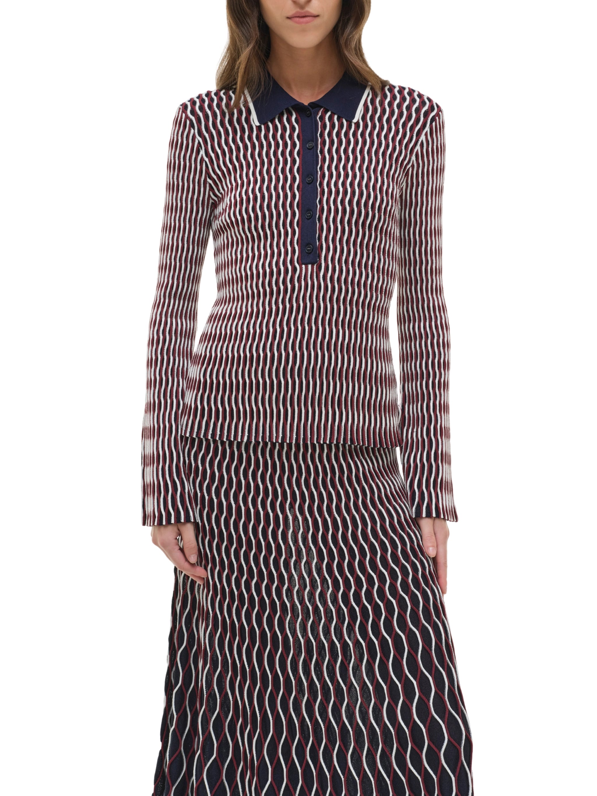 Colleen l/s polo top