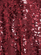 ROSANNA LATTICE ROUND NECK GOWN