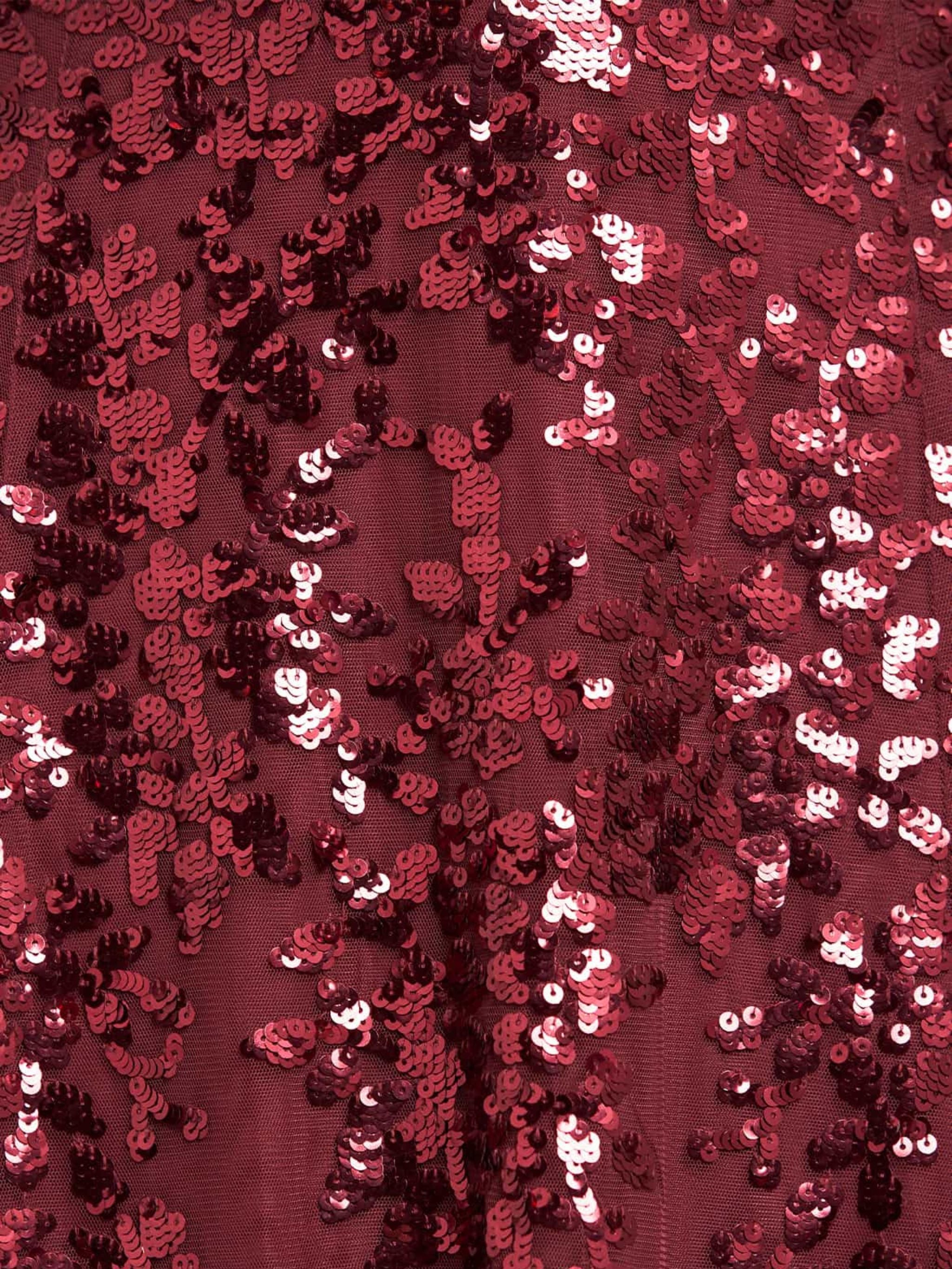 ROSANNA LATTICE ROUND NECK GOWN