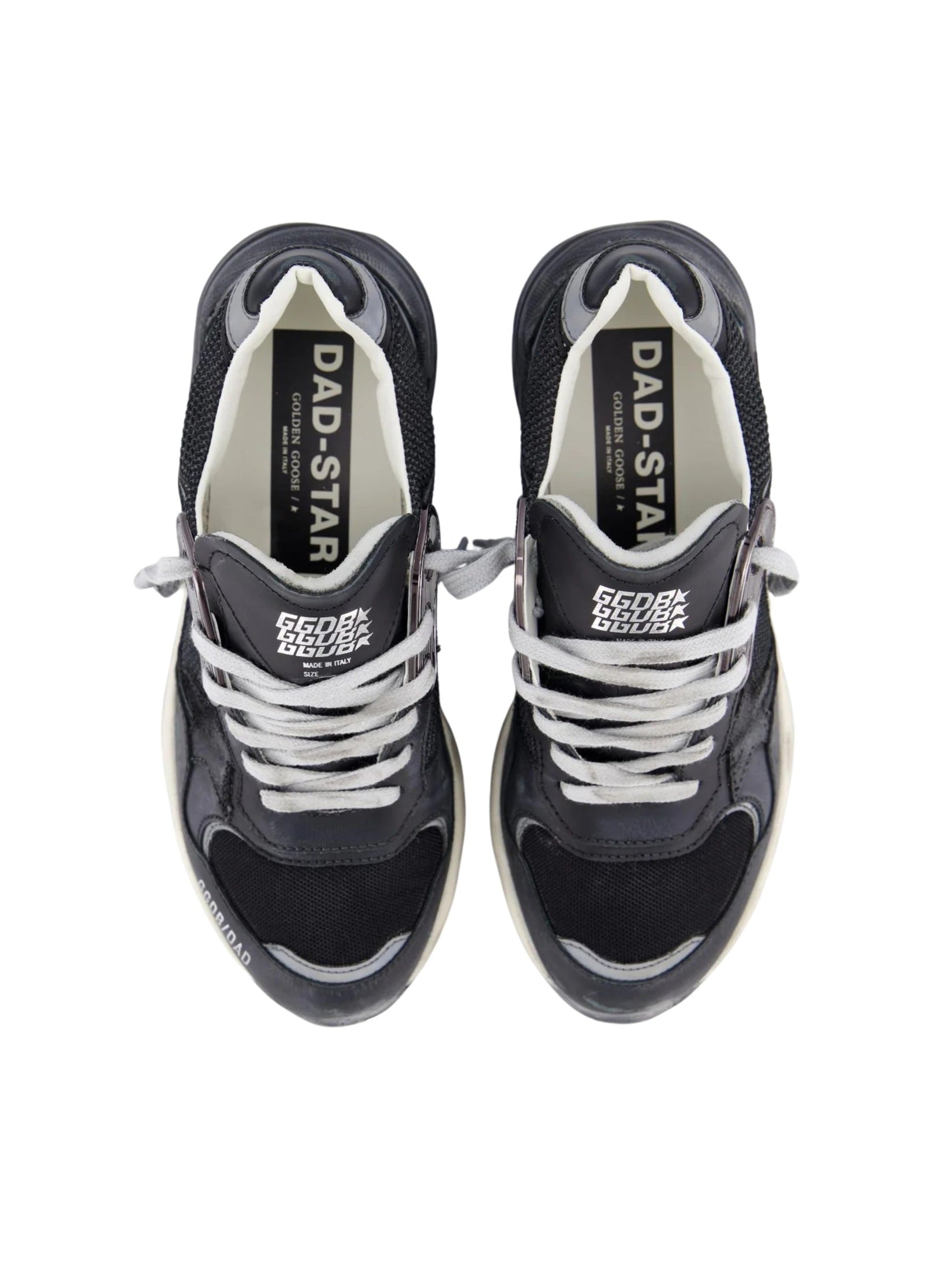 Running dad mesh and leather upper suede star leather toe and tongue