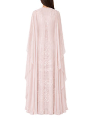 Anais sequin cape gown