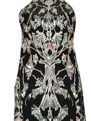 Embroidered Halter-Neck Lace Dress