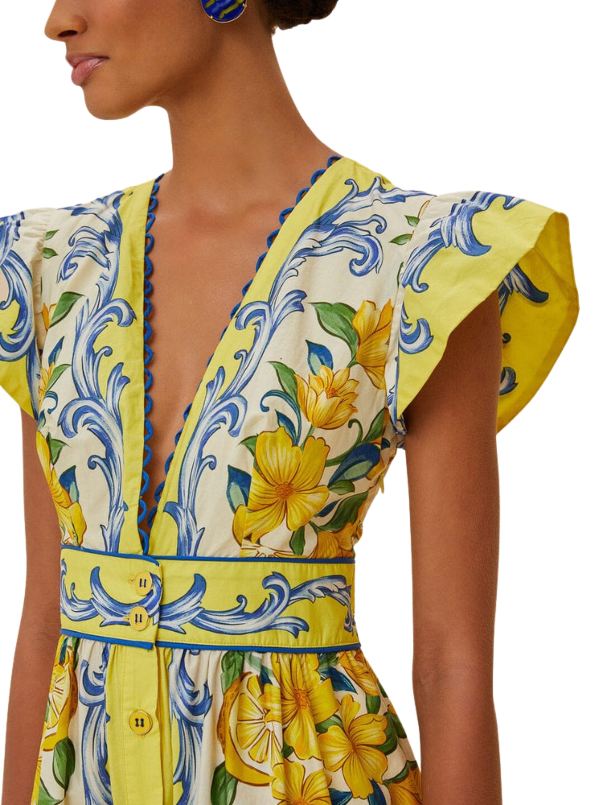 SICILY SCARF OFF-WHITE MAXI DRESS