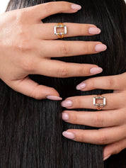 Asha ring in in sterling silver & 18k rose gold vermeil and rhodium
