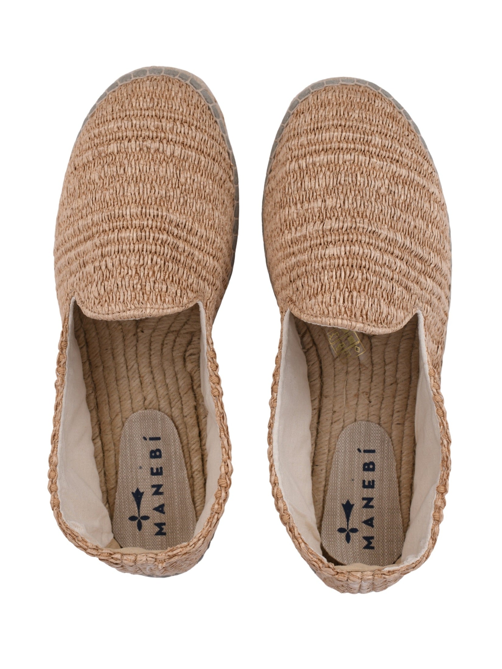 Raffia Stripes Flat Espadrilles