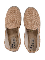Raffia Stripes Flat Espadrilles