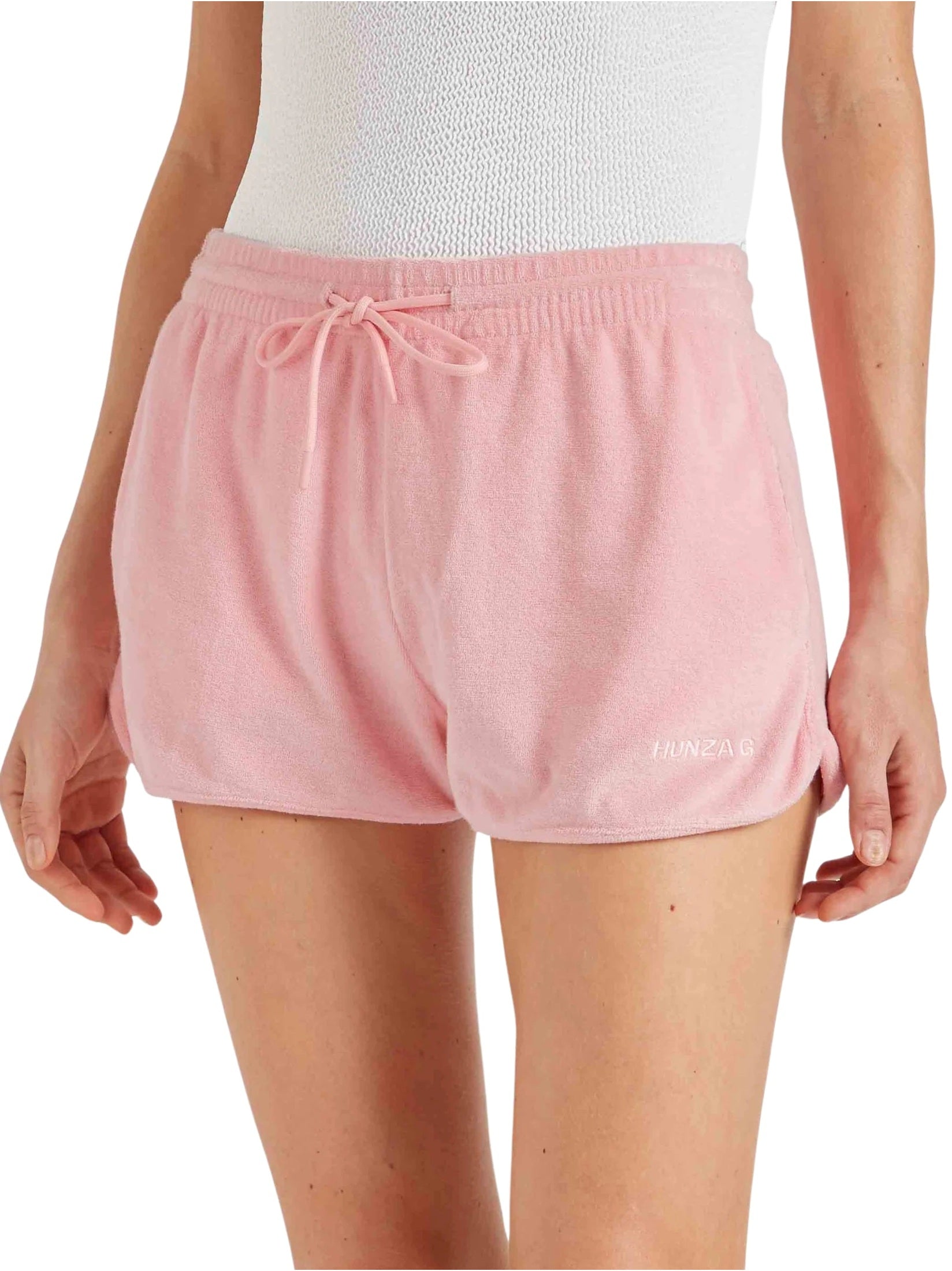 Towelling shorts cotton pink