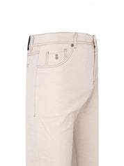 Cotton linen 5 pocket denim
