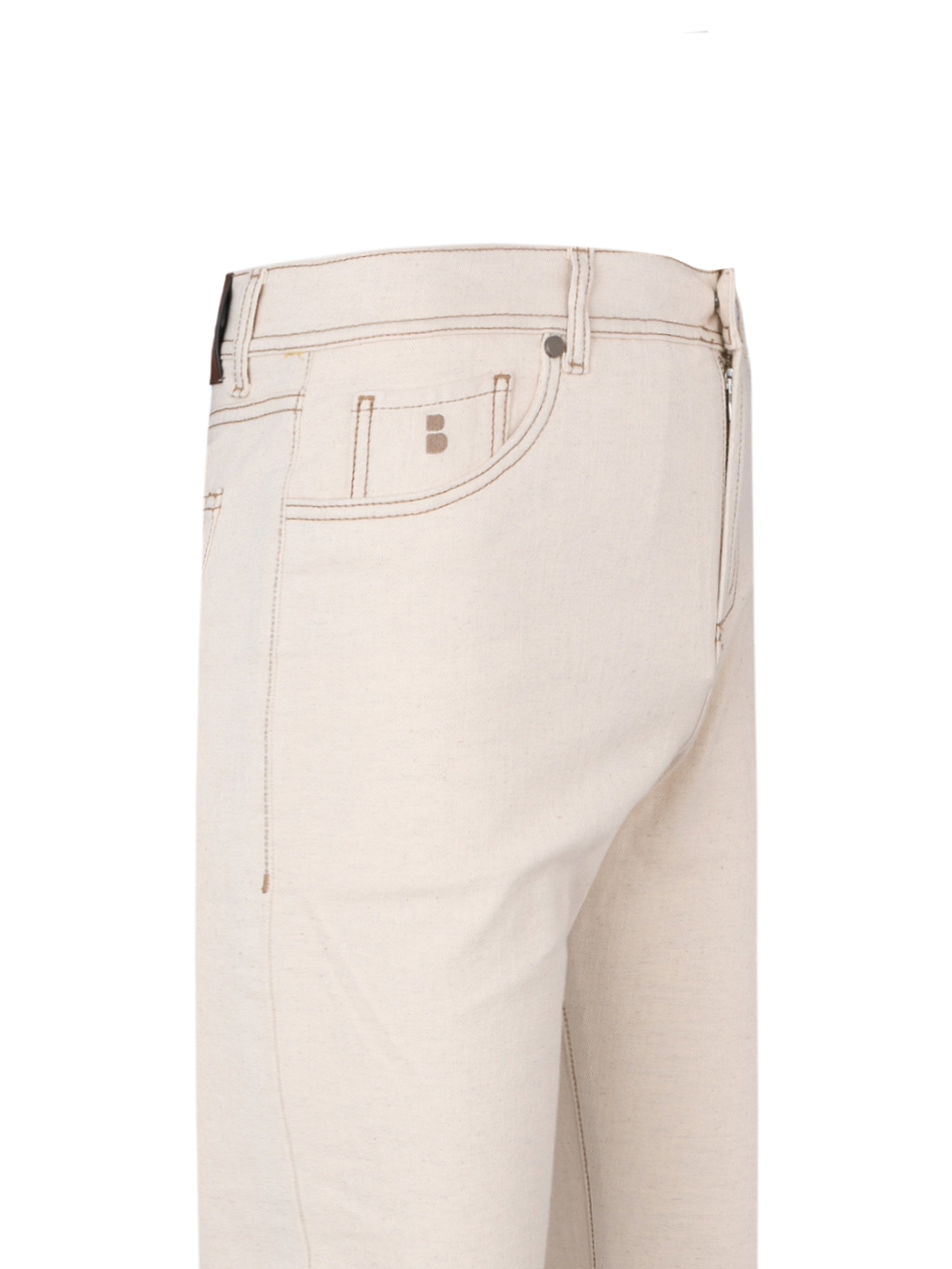Cotton linen 5 pocket denim