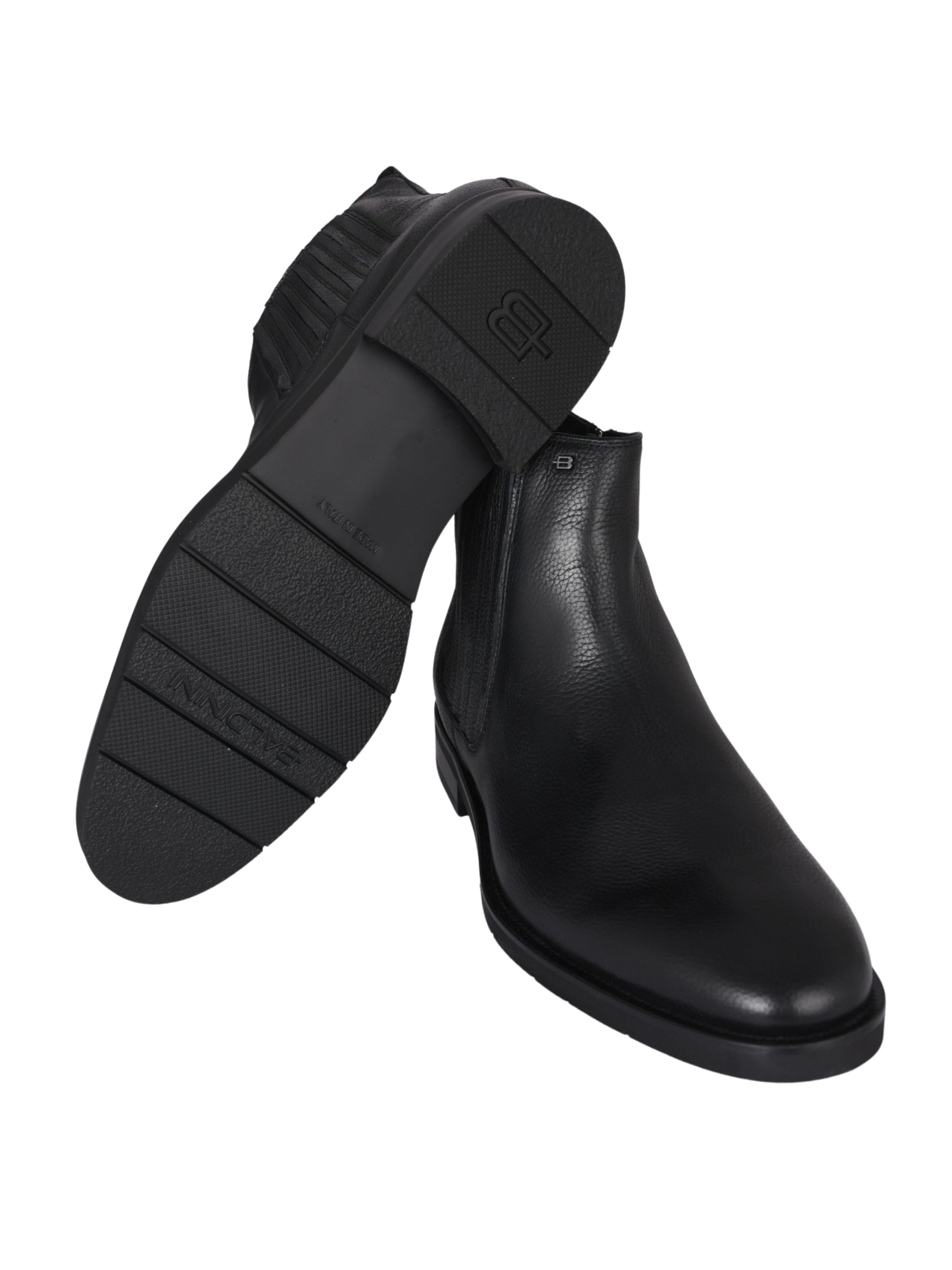 Ankle boot tumb.leat. black
